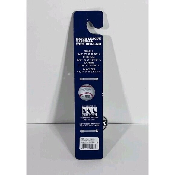 NEW YORK YANKEES |  Logo MLB Adjustable Nylon Pet Dog Collar Medium - Picture 2 of 2